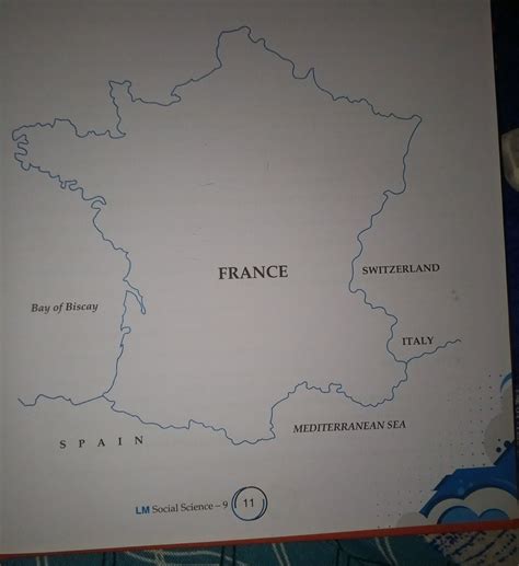 Question: Identify the countries and water bodies surrounding France as s..