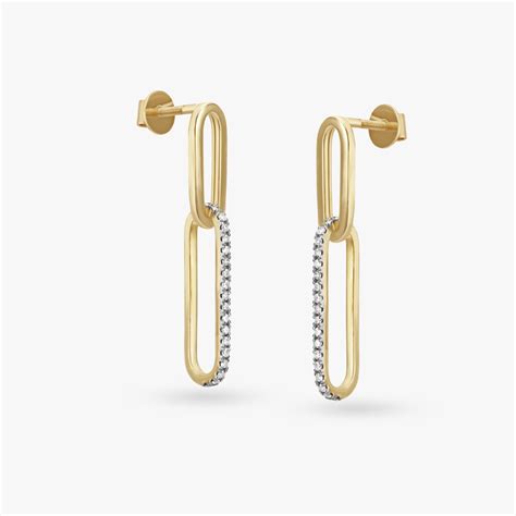 Gleaming Cascade Diamond Drop Earrings