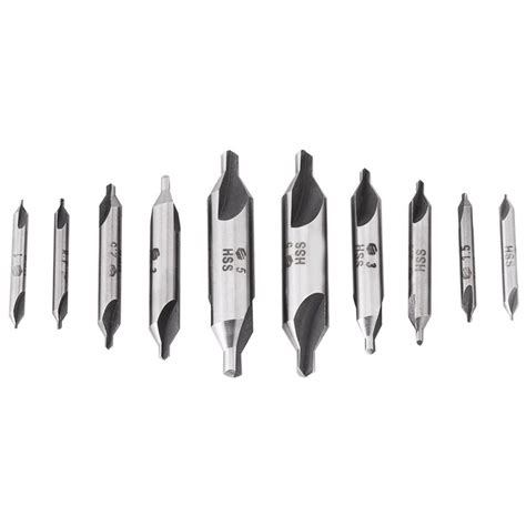 Center Drill Countersink Bits included 10pc 1mm-5mm Hss Center Drill ...