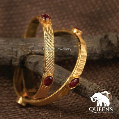 MILLER RED BANGLES|SILVER ALLOY|24 CT |GOLD PLATED |SOUTH INDIAN ...