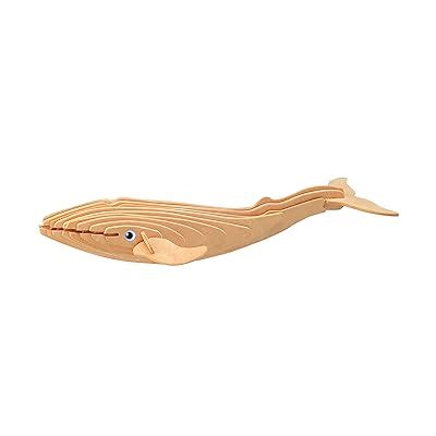 Buy WUUNDENTOY 3D Wooden Blue Whale Stem Brain Teasers 3D Wooden Animal ...