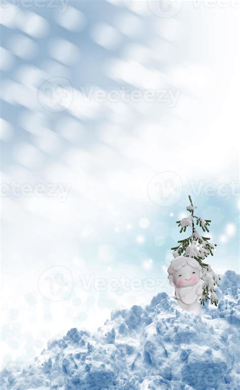 Angel and Christmas tree 10017113 Stock Photo at Vecteezy