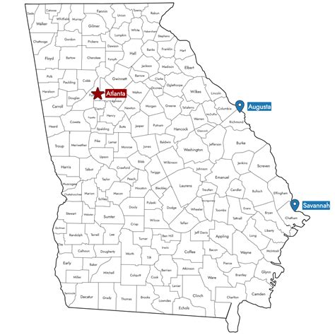 Map of Georgia Counties | Explore, Download & Create Your Own — Ultimaps