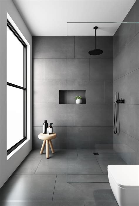 Grey bathroom wall tiles – Artofit