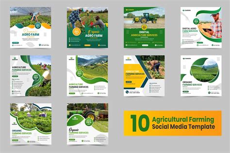 Agriculture Social Media Banner Bundle Graphic by Tanjila · Creative ...