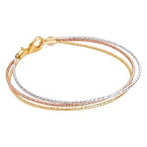 Buy ZAVYA 925 Sterling Silver Minimal Weave Triple Tone Plating ...