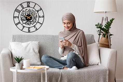 Kalima Shahada Metal Islamic Wall Clock – auromin.in