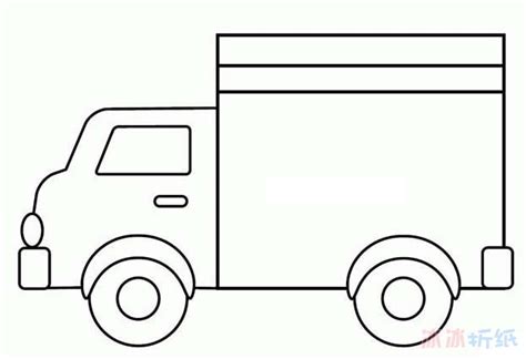 儿童大卡车简笔画怎么画简单易学_卡通简笔画_奔跑网