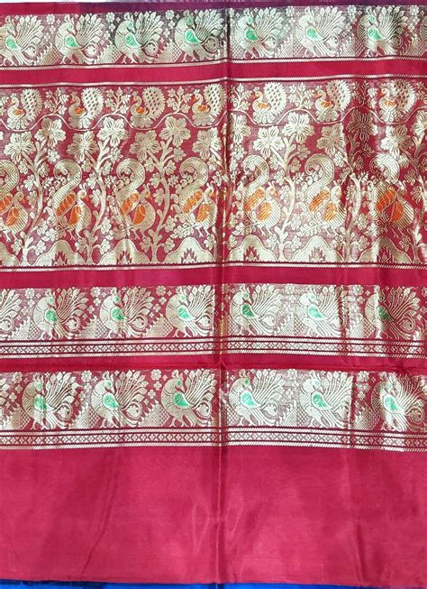 Thread Work Silk Saree in Dark Blue with Annam Design ...