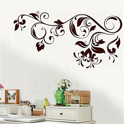 Buy Happy Walls Mehandi Design Vector Flower Vines (50 cm x 95 cm) Wall ...