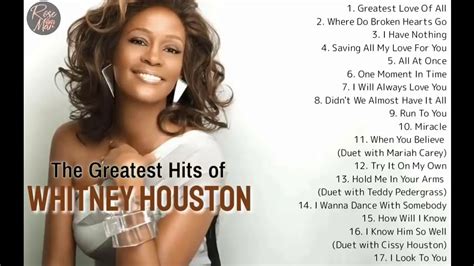Whitney Houston | The Greatest Hits | Non Stop Playlist - YouTube Music