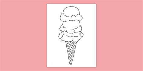 Fun Ice Cream Coloring Sheet for Kids | Twinkl USA