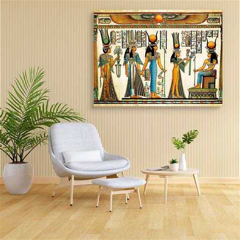 Egyptian Queen Nefertari Making An Offering To Isis D2 Canvas Painting ...