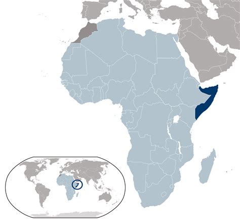 Large location map of Somalia | Somalia | Africa | Mapsland | Maps of the World