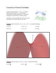 Image result for Introduction to Functions of Several Variables