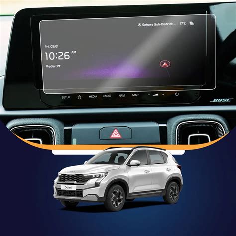 KMH Premium Screen Protector for Kia Sonet 2024 (Infotainment + Cluste ...