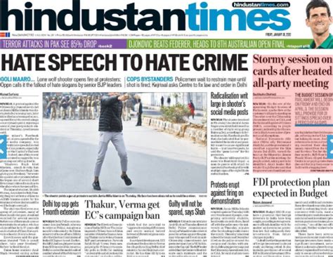 Jamia shooting on front pages: How newspapers reported the attack at ...