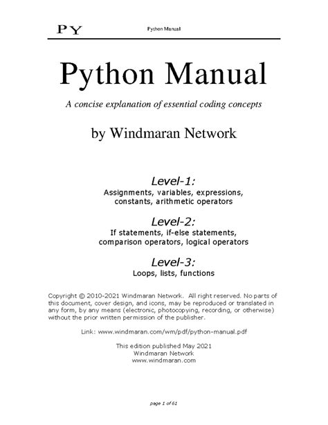 Python-manual - Python lab manual - Python Manual A concise explanation ...