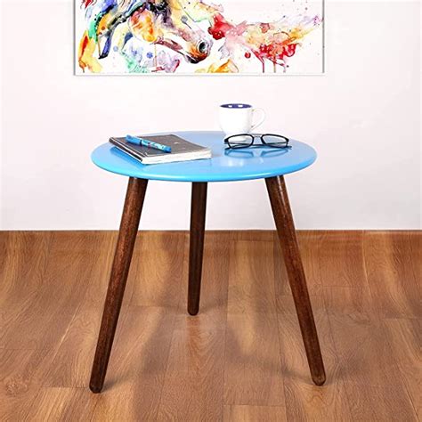 vudy Round Coffee Table with Tripod Legs|Side Table|End Table|Portable ...