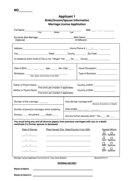 Image result for Application for Marriage License