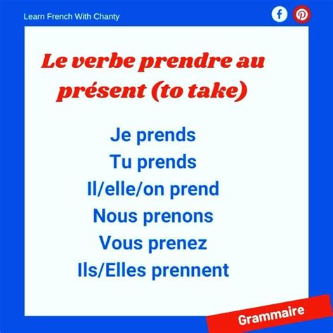 French verb Prendre in present tense [Video] in 2020 | How to speak ...