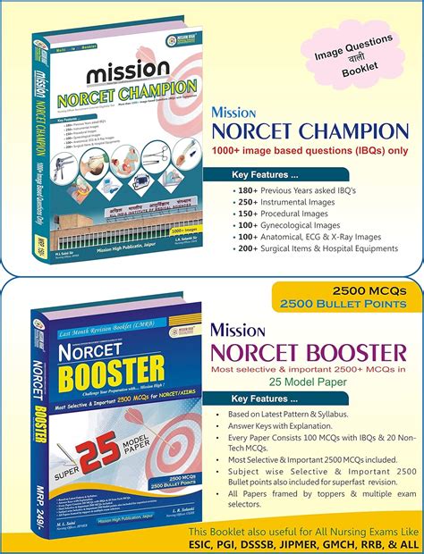 Buy Mission NORCET Booster + NORCET Champion (Combo 2 Booklet) | Imp ...