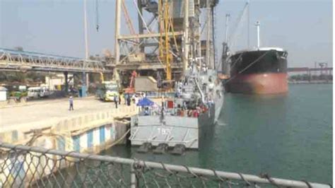 Indian Navy ships arrive at Paradip port for National Navy Day