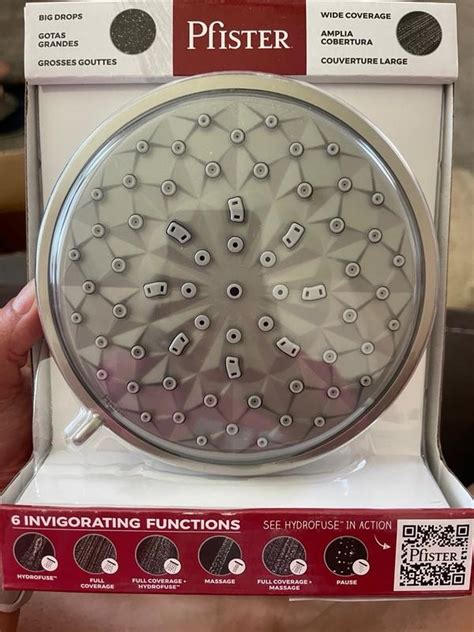 Pfister HydroFuse 6-Function Spot Defense Brushed Nickel 5.5-in Round ...