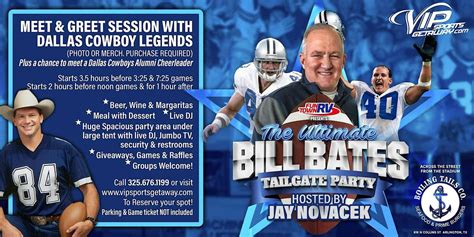 Fun Town RV Present Ultimate Bill Bates Tailgate Party-Cowboys v ...
