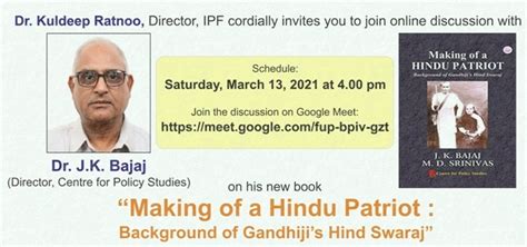 "Making of a Hindu Patriot : Background of Gandhiji’s Hind Swaraj ...