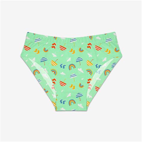 Young Girl Briefs Pack of 3 (Rainy Poppins) - SuperBottoms