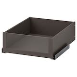 KOMPLEMENT drawer with glass front, dark grey, 50x58 cm (195/8x227/8 ...