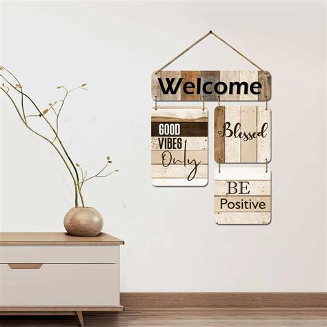 Vintage Rustic Farmhouse MDF Wood Wall Hanging for a Nostalgic Home De ...