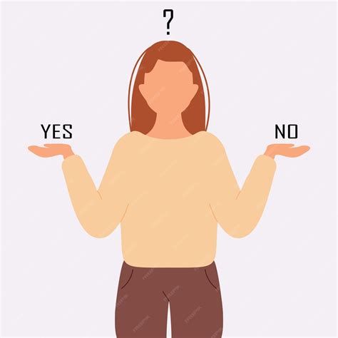 Vector sí o no ilustración del concepto | Vector Premium