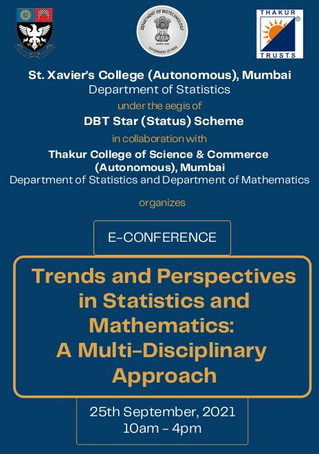 E-conference - Trends & Perspectives in Statistics & Maths - Thakur ...
