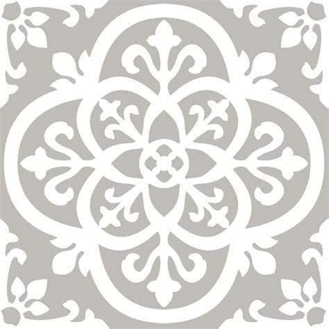 WallPops FP2942 Medina Peel & Stick Floor Tiles, Grey,12 x 12 inches ...