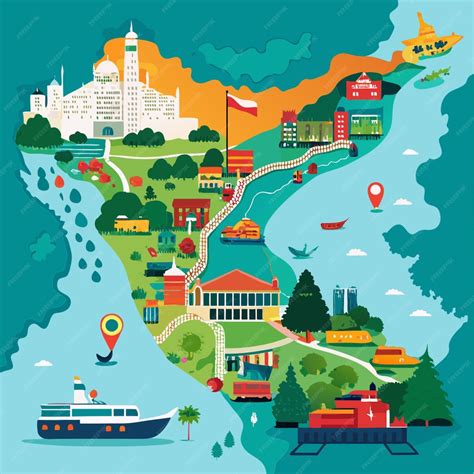 Generate a detailed map of bangladesh highlighting major cities such as ...