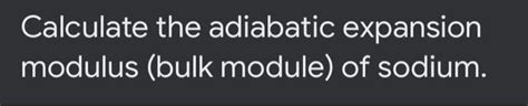 Bulk Modulus of Adiabatic Process 的图像结果