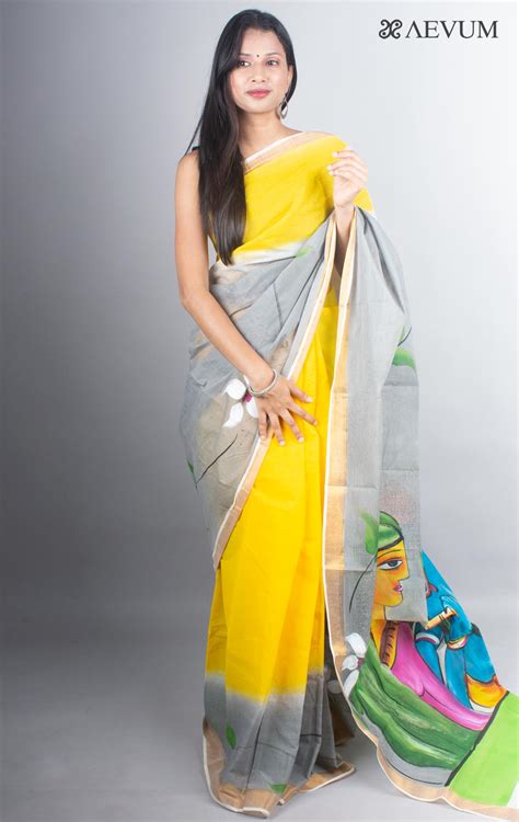 Kerala Cotton Hand Painted Saree with Blouse Piece - 1301 – AEVUM