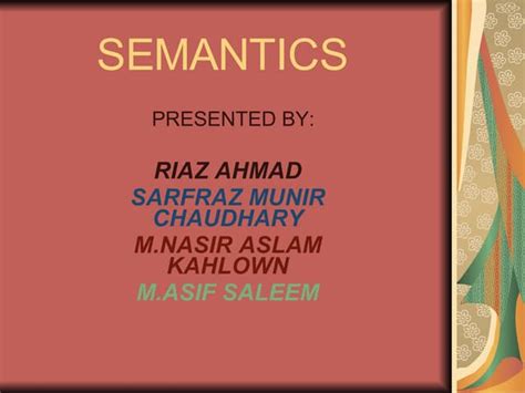 Image result for Semantics Introduction