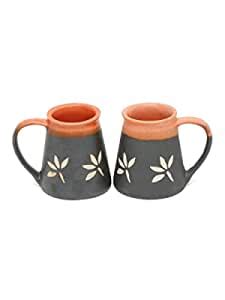 Buy EK by Ektaa Kapoor - Handmade Textured Glazed Ceramic Mug (300 mL ...