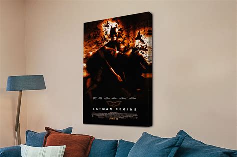 Batman Begins Movie Poster Canvas Art | Canvas Prints Australia