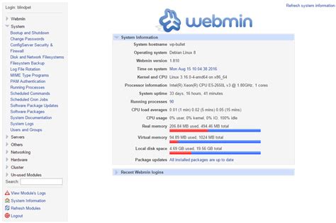 Image result for Webmin Installation