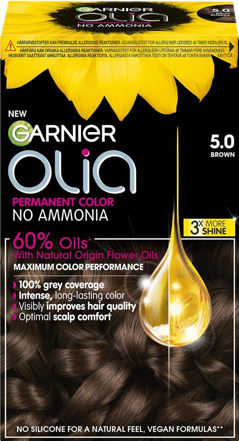 Garnier Olia Permanent Hair Color #5.0 Brown • Pris