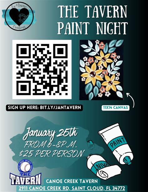 Tavern Paint Night, Canoe Creek Sports Tavern, Saint Cloud, January 25 ...