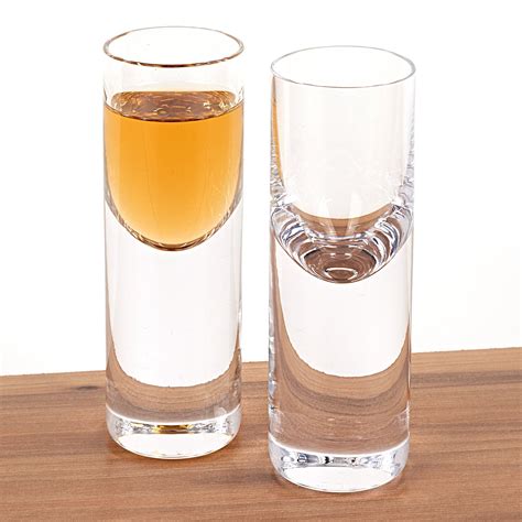 Set Of 2 Mouth Blown Crystal Long Shot Glasses | Unique shot glasses ...