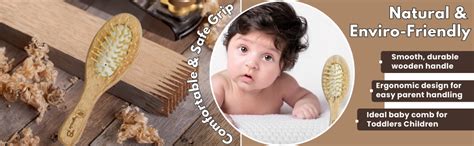 Amazon.in: Buy Organic B Kids Oval Mini Wooden Paddle Hair Brush Gentle ...