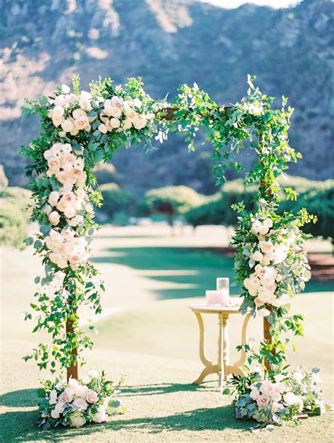 Wedding ceremony at the Ranch Laguna Beach | Wedding arches outdoors ...