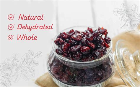 Raw Essentials Whole Dried Cranberries, 500g [Antioxidant Rich ...