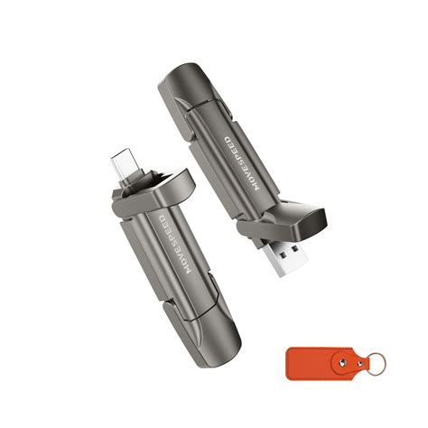 MOVE SPEED 1TB Flash Drive, External SSD with 1000MB/s Read Write Speed ...